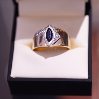 Artisans Jewelry Designs - Custom sapphire and diamond ring by Matt and Alan Yegge - Jewelry Near Me - Des Moines, Iowa