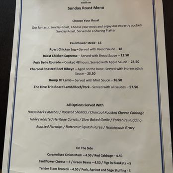 The Hive restaurant and bar - Sunday menu - Coffee Roasteries Near Me The Hive restaurant and bar - Sunday menu - Coffee Roasteries Near Me