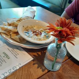 Artichoke and chips dip