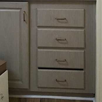 Refinishing Guys - Kitchen drawers before - Refinishing Services Near Me - Melbourne, Florida