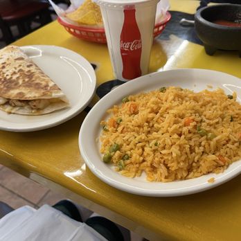 Old West Mexican Restaurant - Kids Shrimp Quesadilla and Rice - Mexican Near Me - Des Moines, Iowa Old West Mexican Restaurant - Kids Shrimp Quesadilla and Rice - Mexican Near Me - Des Moines, Iowa