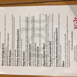 Jolt - All day breakfast menu.