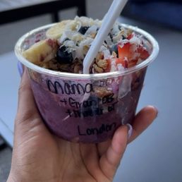 "Mama" bowl which is the only açaí bowl