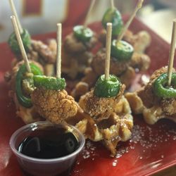 The Break Sports Grill - Spicy chick and waffles