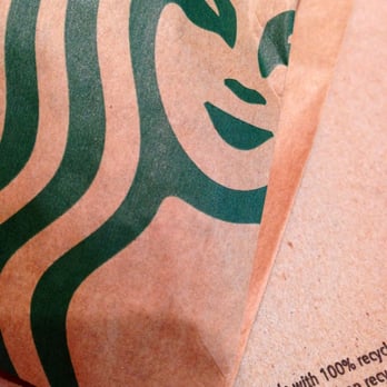 Starbucks - a paper bag with a starbucks logo on it - Coffee & Tea Near Me - Montreal, Quebec Starbucks - a paper bag with a starbucks logo on it - Coffee & Tea Near Me - Montreal, Quebec