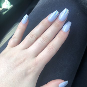 Nexgen Nails - Coffin Nails with Holo done by Barry - Nail Salons Near Me - Allen, Texas