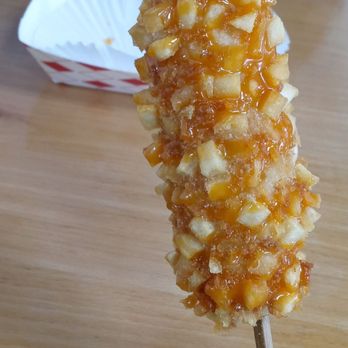 K-Dog - I had to get the full affect of the mozzarella/ beef corn dog - Korean Near Me - Killeen, Texas