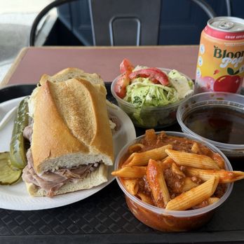 Joe's Buffet - New York style friendship with penna pasta salad and apple soda - Sandwiches Near Me - Fairfield, California Joe's Buffet - New York style friendship with penna pasta salad and apple soda - Sandwiches Near Me - Fairfield, California