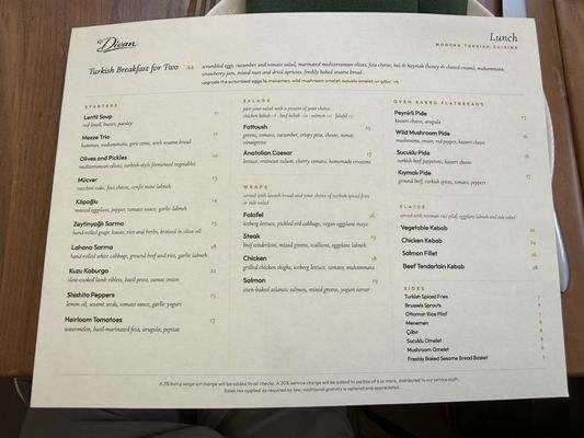 Menu photo 1 Divan Berkeley, CA Menu photo 1 Divan Berkeley, CA
