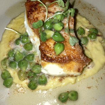Fore Street - halibut with smoked scallop sauce - New American Near Me - Portland, Maine Fore Street - halibut with smoked scallop sauce - New American Near Me - Portland, Maine