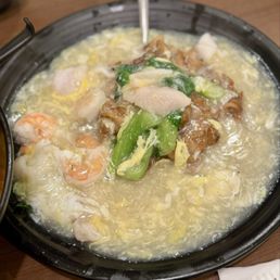 Seafood Scramble Egg Chow Fun