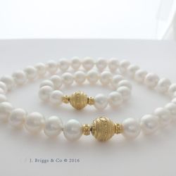 J Briggs & Co - South Sea Pearls with custom clasps by J Briggs