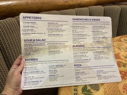 Menu photo 8 Lakeside Sports Grill Pahrump, NV