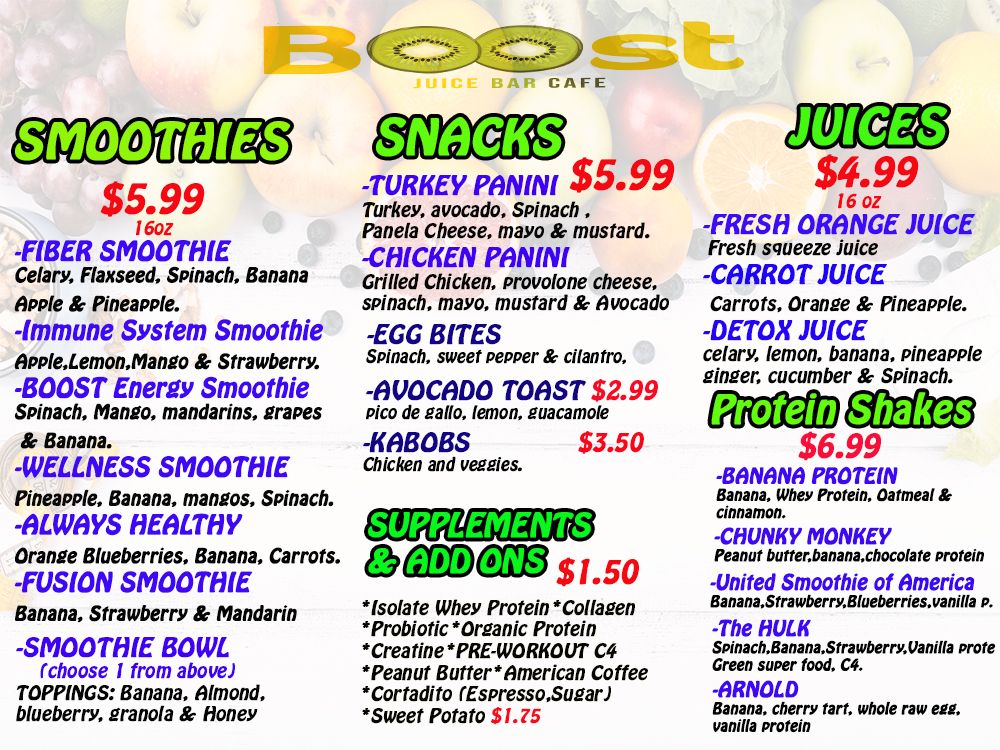 Boost Juice Bar Cafe Logo