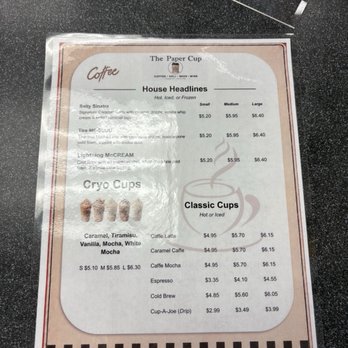The Paper Bag - Coffee menu - Delis Near Me - Waldo, Florida