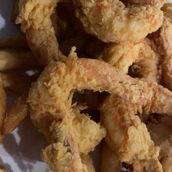 Red River Seafood and Steakhouse - Fried shrimp w/ fries (also came w/ house salad) - Steakhouses Near Me - Pineville, Louisiana