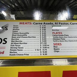 Menu as of 11/3/2021