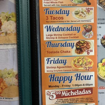 Mariscos Las Cazuelitas - Happy hour menu - Seafood Near Me - Bakersfield, California Mariscos Las Cazuelitas - Happy hour menu - Seafood Near Me - Bakersfield, California