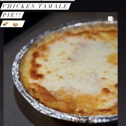 Tamale Queen - Tamale Bake- layers of chicken tamales, salsa, chicken and cheeses ready to bake feeds 4.