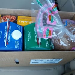 Natural Grocers - No free bags, but they kindly select a good-sized box for your stuff!