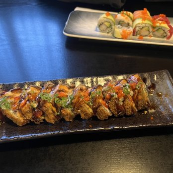 Shiki Sushi & Grill - Front "Ninja Roll" back "Rainbow Roll" - Sushi Bars Near Me - Kennewick, Washington