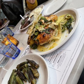 SideTrack - Salsa Verde 1/2 Chicken and Wood Grilled Okra - American Near Me - Chattanooga, Tennessee