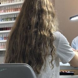 Diamond Nails - Daughter getting nails done