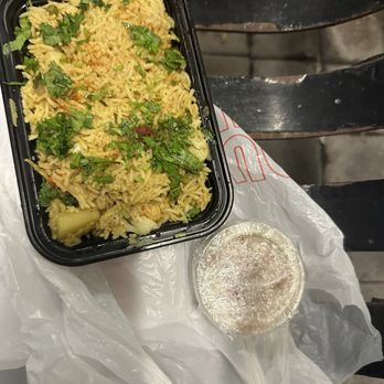 India Corner - Rice w vegetables and yogurt sauce - Indian Near Me - Exton, Pennsylvania