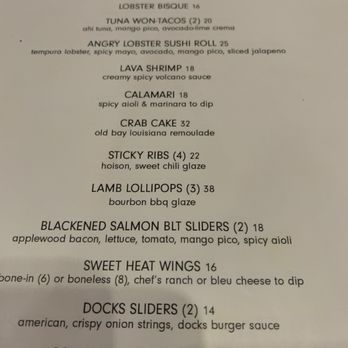 Docks Off 5th - Menu - Seafood Near Me - Memphis, Tennessee