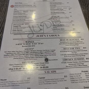 Judi's Lounge Bar & Grill - Menu - Chicken Wings Near Me - Niagara Falls, New York