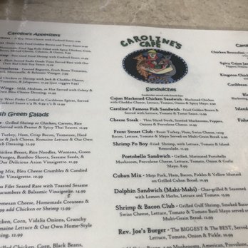 Caroline's - Menu - American Near Me - Key West, Florida