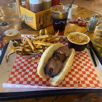 Big B's Texas BBQ - Tri-Tip PoBoy, fries, and creamed corn. Fabulous! - Barbeque Near Me - Henderson, Nevada Big B's Texas BBQ - Tri-Tip PoBoy, fries, and creamed corn. Fabulous! - Barbeque Near Me - Henderson, Nevada