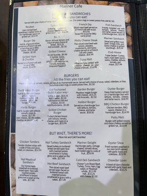Menu photo 2 Mariners Cafe Sequim, WA Menu photo 2 Mariners Cafe Sequim, WA