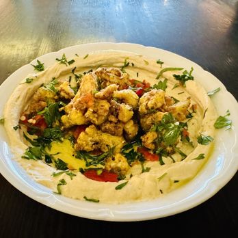 Suraya - Crispy Cauliflower with Hummus - Lebanese Near Me - Philadelphia, Pennsylvania Suraya - Crispy Cauliflower with Hummus - Lebanese Near Me - Philadelphia, Pennsylvania