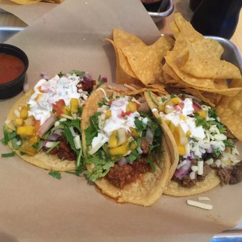 Cinco TacoBar - 3 tacos (chips and salsa included) - Mexican Near Me - San Leandro, California Cinco TacoBar - 3 tacos (chips and salsa included) - Mexican Near Me - San Leandro, California