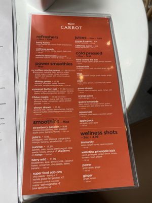 Menu photo 1 Carrot Express Miami Beach, FL