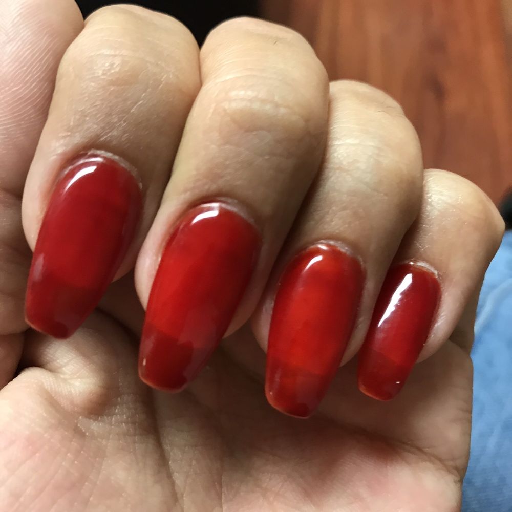 Spa Nails - 2 days in. Worst full set I've ever had - Nail Salons Near Me - Downey, California