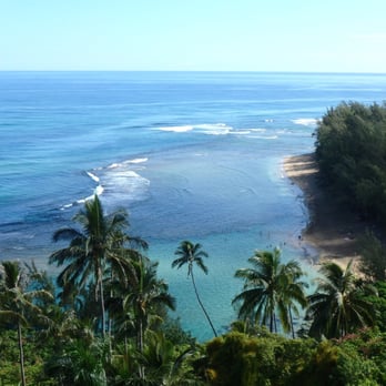 Kalalau Trail - Ke'e beach from the trail - Hiking Near Me - Hanalei, Hawaii