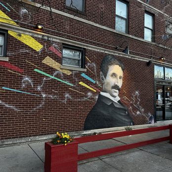 Cafe Beograd - Beautiful mural of Nikola Tesla! If you're not familiar with Tesla, I recommend researching him. - Coffee & Tea Near Me - Chicago, Illinois Cafe Beograd - Beautiful mural of Nikola Tesla! If you're not familiar with Tesla, I recommend researching him. - Coffee & Tea Near Me - Chicago, Illinois