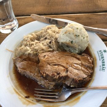 Sternbräu - Roast pork, kraut and dumpling in a fantastic gravy! - Austrian Near Me - Salzburg, 5