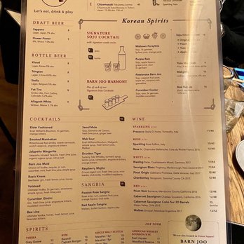 Barn Joo 35 - Menu - Korean Near Me - New York, New York