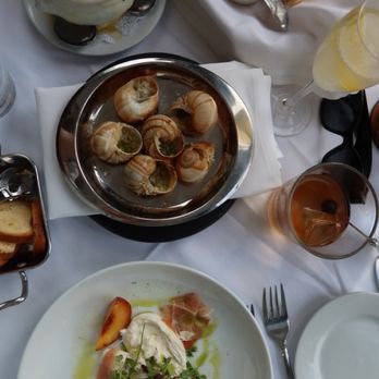 Chez Loma - Escargot, French onion soup, pear burrata salad - French Near Me - Coronado, California