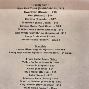 Aquarius Fish - Prices - Seafood Markets Near Me - Salt Lake City, Utah