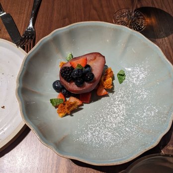 Cassava - Red wine poached pear - Cafes Near Me - San Francisco, California Cassava - Red wine poached pear - Cafes Near Me - San Francisco, California