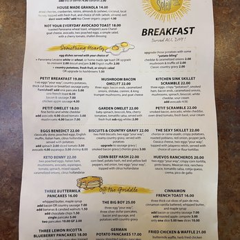Petit Soleil - Menu - Breakfast & Brunch Near Me - Napa, California Petit Soleil - Menu - Breakfast & Brunch Near Me - Napa, California