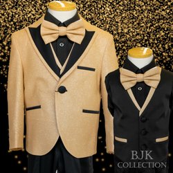 Bijan Kids - 2022SH-10 Gold Glitter suit for boys