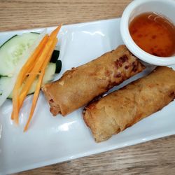 The Wok and Bowl - Crispy spring rolls with chicken and shrimp