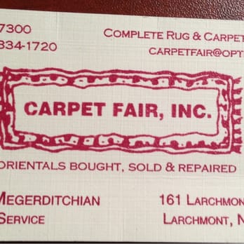 Carpet Fair - Company's business card - Carpeting Near Me - Larchmont, New York