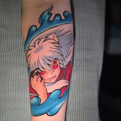 Custom Full Color Inuyasha Demon Form Tattoo