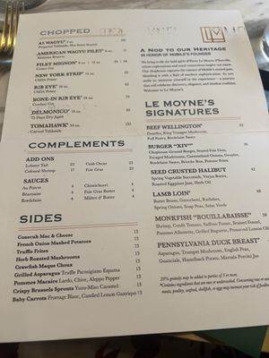 Menu photo 1 Le Moyne's Chophouse Mobile, AL Menu photo 1 Le Moyne's Chophouse Mobile, AL